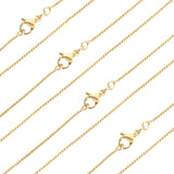 6Pcs Brass Serpentine Chain Necklaces Set for Women, Cadmium Free & Lead Free, Real 18K Gold Plated, 17.56 inch(44.6cm)