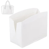 Felt Purse Organizer Insert, Women's Tote Bag Liner, with Alloy Zipper, White, 23x30x2.6cm