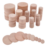 3 Bag 3 Style Beech Wooden Round Pieces, DIY Accessories, Mixed Color, 1 bag/style