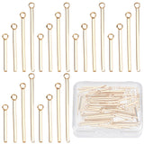 60Pcs 4 Style 304 Stainless Steel Pendants, Bar, Golden, 18~33x1.5x1.5mm, Hole: 2mm, 15pcs/style