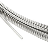 304 Stainless Steel Wire, Flat, Stainless Steel Color, 2x1mm, about 22.97 Feet(7m)/Bundle