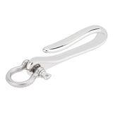 1Pc U-Shaped Brass Key Hook Shanckle Clasps, for Wallet Chain, Key Chain Clasp, Pocket Clip, with 1Pc Brass D-Ring Anchor Shackle Clasps, Platinum, U-Shaped: 71.5x17.5x8.5mm, Hole: 5.5mm, D-Ring: 25x25mm, Hole: 2.5mm