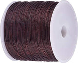 Round Waxed Polyester Cords, Twisted Cords, Saddle Brown, 0.5mm, about 106m/roll