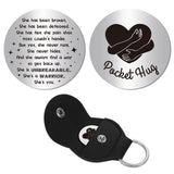 2Pcs 2 Style PU Leather Guitar Clip, with Stainless Steel Ring & Commemorative Coins, for DIY Musical Instrument Accessories, Heart Pattern, 1pc/sytle