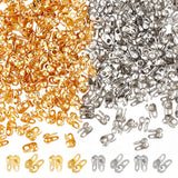 304 Stainless Steel Bead Tips, Calotte Ends, Clamshell Knot Cover, Golden & Stainless Steel Color, 4x2mm, Hole: 1mm, 2colors, 150pcs/color, 300pcs/box