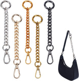 5 Colors Iron Curb Chain Bag Extender Chain, with Alloy Swivel Clasps, Bag Replacement Accessories, Mixed Color, 16.8x1.1x0.3cm