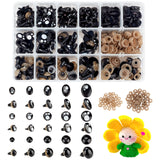 Plastic Safety Eyes, for Doll Making Supplies, Black, 11x9x7mm, Pin: 4mm, 20pcs