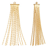 10Pcs Brass Coreana Chain Tassel Pendants, Golden, 49x10x1mm, Hole: 1.4mm