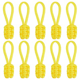 10Pcs Polyester Braided Replacement Zipper Puller Tabs, Zip Pull Extender, Yellow, 8.2x2x0.87cm