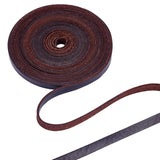 Cowhide Cord, for Necklace & Bracelet Making Accessories, Coconut Brown, 10x2mm