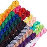 Nylon Thread, Mixed Color, 2mm, 1bundle/color, 19bundles/set