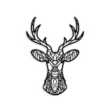 Iron Wall Art Decorations, for Front Porch, Living Room, Kitchen, Matte Style, Deer Pattern, 283x209x1mm