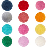 48Pcs 12 Colors DIY Doll Craft Pom Pom Balls, Wool Felt Pompom Ball, Mixed Color, 18~22mm, 4pcs/color