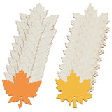 2 Sets 2 Style Autumn Theme Maple Leaf Unfinished Cutouts Wooden Decoration, Craft Blank Wooden Ornament for Thanksgiving Fall Party DIY Decor Supplies, with Hemp Ropes, Bisque, Leaf: 8x8x0.3cm, 10pcs/set, 1 set/style