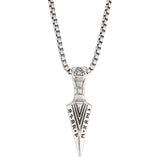 DIY Necklace Making Kit, Including 304 Stainless Steel Arrow Big Pendants & Box Chain Necklaces Making, Stainless Steel Color, 53mm