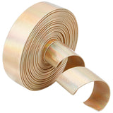 4.6~5M Laser Flat Imitation Leather Cord, Rainbow Color Cord for Clothes Decor, Gold, 20x0.8mm, about 4.6~5m/Roll