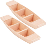 Wooden Boat Display Ornaments, Mini Boat Model, for Micro Landscape Garden Decoration Accessories, BurlyWood, 200x55x30mm