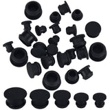 30Pcs 5 Style Silicone Bottle Seal Plug, Reusable Replacement Bottle Stopper, Black, 10~17x9~10.5mm, Pin: 6~13mm, 6pcs/style