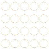 20Pcs Brass Pendants, Round Ring, Golden, 37.5x35x1mm, Hole: 1.6mm