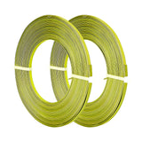 Aluminum Wire, Flat Craft Wire, Bezel Strip Wire for Cabochons Jewelry Making, Yellow Green, 3x1mm, about 5m/roll