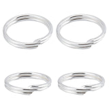 20Pcs 925 Sterling Silver Split Jump Rings, Double Loop Jump Rings, Ring, Silver, 8x1.5mm, Hole: 7mm