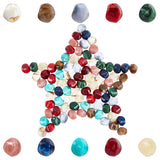 100Pcs 10 Colors Acrylic Beads, Imitation Gemstone Style, Nuggets, Mixed Color, 15.5x12x12mm, Hole: 1.8mm