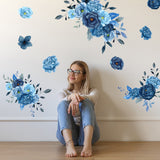 PVC Wall Stickers, Wall Decoration, Flower, 390x980mm, 2 sheets/set