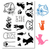 Custom PVC Plastic Clear Stamps, for DIY Scrapbooking, Photo Album Decorative, Cards Making, Stamp Sheets, Film Frame, Animal Pattern, 160x110x3mm