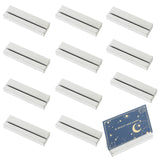 12Pcs Wood Name Card Place Card Holders, Table Number Holders, White, 81x25x15mm