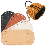 4Pcs 4 Colors Oval Imitation Leather Crochet Bag Bottom, Pad Bag Cushion Bases, for DIY Bag Accessories, Mixed Color, 22x10cm, 4 color, 1pc/color, 4pcs