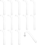 Acrylic Earring Display Sticks, Bent Head, White, 10.9x3.5x0.2cm, 10pcs/set