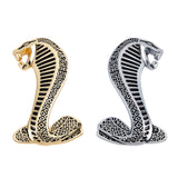 Aluminium Alloy Car Stickers, DIY Car Decorations, Snake, Mixed Color, 95x59x8mm, 4pcs/box