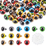 70Pcs 7 Colors Craft Resin Doll Eyes, Stuffed Toy Eyes, Safety Eyes, Half Round, Mixed Color, 15mm, 10pcs/color