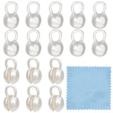 925 Sterling Silver Bead Tips, Calotte Ends, Clamshell Knot Cover, Round, with 925 Stamp, Silver, 5.5x3.3mm, Hole: 1.6mm, 10Pcs/box