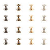 Alloy Screw Rivets, Chicago Screws, Garment Accessories, Mixed Color, 7.4x7.2x1.7cm, 40sets/box