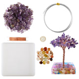 DIY Gemstone Tree Display Decoration Making Kit, Includingi Natural Amethyst Chip Beads, Silicone Molds, Iron Wire, Disposable Latex Finger Cots, Mixed Color