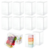 72Pcs Transparent Plastic PVC Box Gift Packaging, Waterproof Folding Box, Rectangle, Clear, 22.2x12x0.1cm, Box: 6x6x10cm