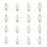 DIY Jewelry Making Finding Kit, Including 80Pcs 8 Styles Acrylic Imitation Pearl Link Charms & Pendants, with Iron & Alloy Findings, White, 17~25x10.5x8~10mm, Hole: 1.6~2.5mm, 10Pcs/style