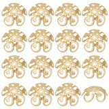 160Pcs 304 Stainless Steel Fancy Bead Caps, 5-Petal Flower, Real 18K Gold Plated, 10x4mm, Hole: 1mm