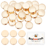 50Pcs Brass Spacer Beads, Nickel Free, Flat Round, Real 18K Gold Plated, 6x3mm, Hole: 1.2mm