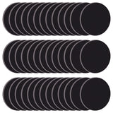 50Pcs Acrylic Flat Round Action Figure Display Bases, Black, 3x0.2cm