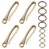 DIY Keychain Making Kit, Including Zinc Alloy Hook Clasps with Jump Ring, Iron Split Key Rings, Antique Bronze
