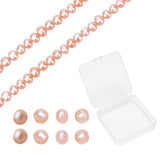 Natural Cultured Freshwater Pearl Beads Strands, Nugget, Light Salmon, 6~7x6~6.5mm, Hole: 0.5mm, about 58~59pcs/strand, 13.77~13.97 inch(35~35.5cm)