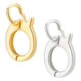 2Pcs 2 Colors 925 Sterling Silver Twister Clasps, with 925 Stamp, Platinum & Golden, 14x7.5x2mm, Hole: 3.5x3mm, Inner Diameter: 6x5mm, 1pc/color