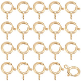 JK Findings, Yellow Gold Filled Spring Ring Clasps, 1/20 14K Gold Filled, 8x6x1mm, Hole: 1.5mm, 20pcs/set