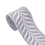 6.25M Polyester Ribbons, Leaf Pattern, for Curtain Decoration, Gainsboro, 3-1/4 inch(82mm), about 6.84 Yards(6.25m)/Bag