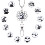 DIY Necklace Making Kit, Including Brass Glass Snap Buttons, Alloy Snap Pendant with Swivel Clasps, 304 Stainless Steel Cable Chain Necklaces, Halloween Themed Pattern, 74x72x17mm