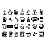 PVC Wall Stickers, for Wall Decoration, Coffee Pattern, 230x670mm