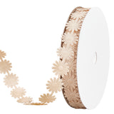 20 Yards Flower Polyester Ribbons, for Gift Packaging, Wheat, 5/8 inch(17mm), about 20yards/roll(18.288m/roll), roll: about 90x17mm, 1 roll/set