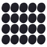 80Pcs Acrylic Flat Round Action Figure Display Bases, Black, 25x3mm